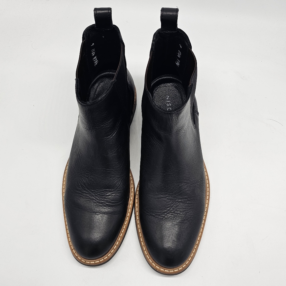 Nisolo Marco Chelsea Black Leather Slip On Ankle Boot 9 - Picture 6 of 9